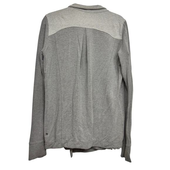 Lululemon Athletica Gray Cowl Neck Wrap Cardigan Jacket Women’s Size 10 Pockets - Picture 7 of 7